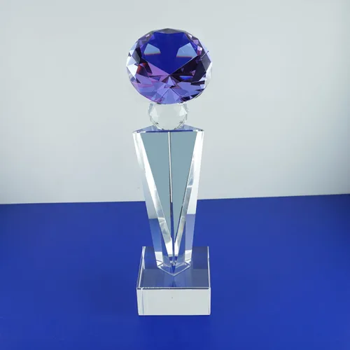 Miniatura 13 de Trofeo óptico del grabado láser personalizado Reconocimiento Realidad del trofeo de los premios del trofeo del diamante del cristal