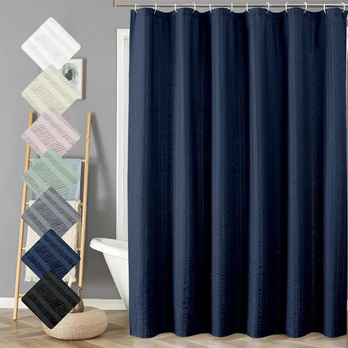 Miniatura 57 de Aiyufeng Moga - Cortina de ducha verde salvia, cortinas de ducha texturizadas en relieve 3D para baño, cortina de baño de tela de poliéster de lujo