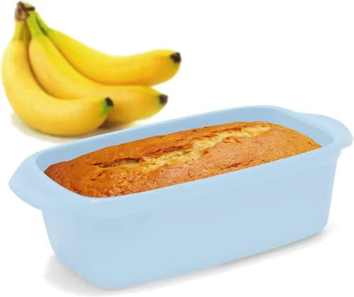 Miniatura 2 de Chantal Classic - Molde para pan de cerámica de 1.5 cuartos de galón, 9 x 4.75 x 2.75 pulgadas, Glacier Bluie