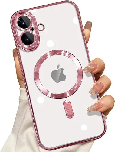 Miniatura 47 de Misscase Funda MagSafe compatible con iPhone 12 Pro Max con protector de lente de cámara, protección completa, funda magnética transparente