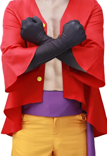 Miniatura 3 de DAZCOS Luffy - Guantes de cosplay de 3 marcha mangas de brazo dominantes accesorios de disfraz de Halloween