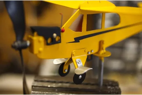 Miniatura 6 de Veta de avión Piper J3 Cub 2023, regalos para los amantes del vuelo, decoración de veletas de avión, molino de viento hecho a mano, fácil