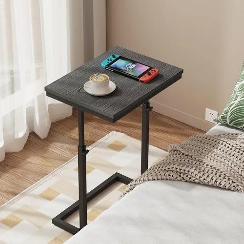 Miniatura 7 de TUTOTAK Mesa auxiliar, mesa auxiliar, mesa de sofá alta, mesa de sofá, sala de estar, dormitorio, negro TB01BK083P