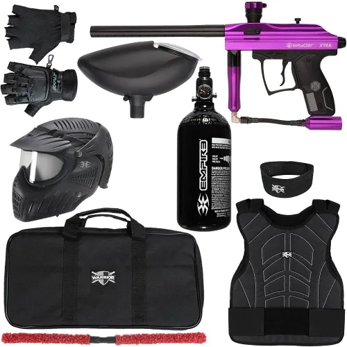 Action Village Kingman Spyder Xtra Level 2 Kit de pistola de paintball Púrpura brillante