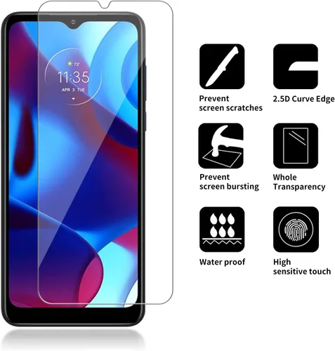 Miniatura 2 de Paquete de 4 protectores de pantalla de vidrio compatibles con Motorola Moto G Pure [dureza 9H] vidrio templado de pantalla HD, fácil de instalar