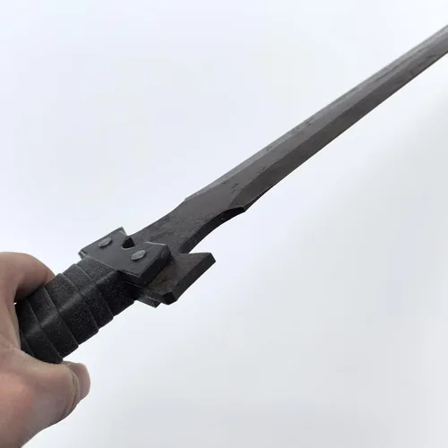 Miniatura 6 de SV Espada de corte artesanal hecha a mano de manganeso y acero, de tang completo, para exteriores, caza, camping, senderismo, supervivencia