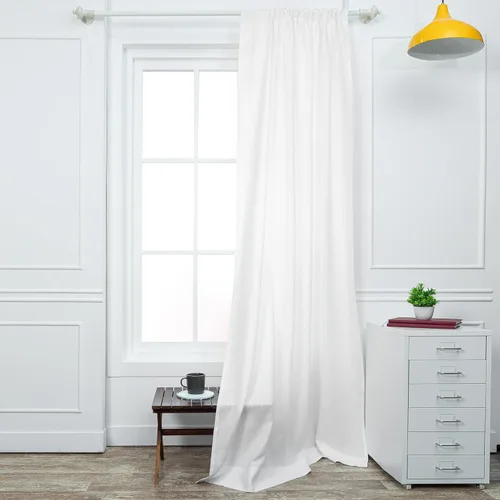 Miniatura 11 de D'Moksha Homes Cortina de lino europeo negro de 52 x 63 pulgadas, con bolsillo para cortinero, 1 panel, 1 panel, 100% lino puro, tratamiento