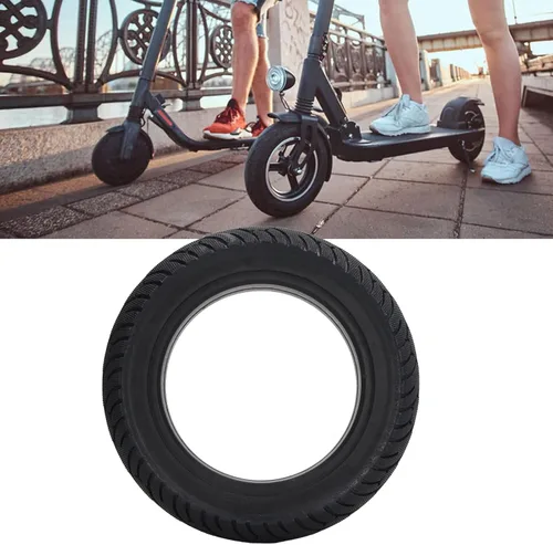 Miniatura 5 de Neumático de repuesto sólido de poliuretano de 10 x 3.0 pulgadas para scooter eléctrico, alta tracción, amortiguación de impacto, compatible