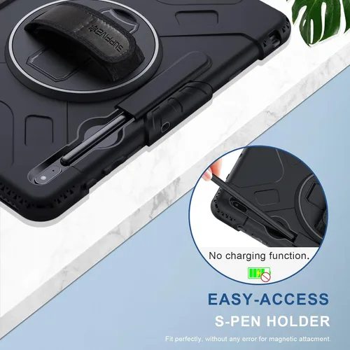 Miniatura 3 de SUPFIVES Funda para Samsung Galaxy Tab S7 FE/ S8 Plus de 12.4 pulgadas: [Grado militar mejorado] Funda protectora de silicona suave de cuerpo