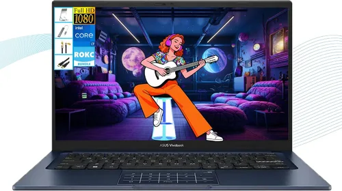 Miniatura 10 de ASUS Vivobook 14" Laptop FHD de 250 nits, Intel i3-1315U, 16 GB de RAM+SSD de 1 TB, ligero y batería de todo el día, durabilidad, Windows 11