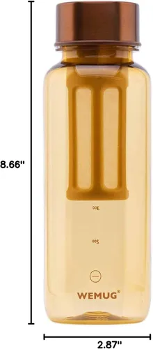 Miniatura 9 de WEMUG Máquina portátil de preparación en frío, 22 oz, diseño moderno y simple, a prueba de fugas, ultraligera, sin BPA, plástico duradero, cobre