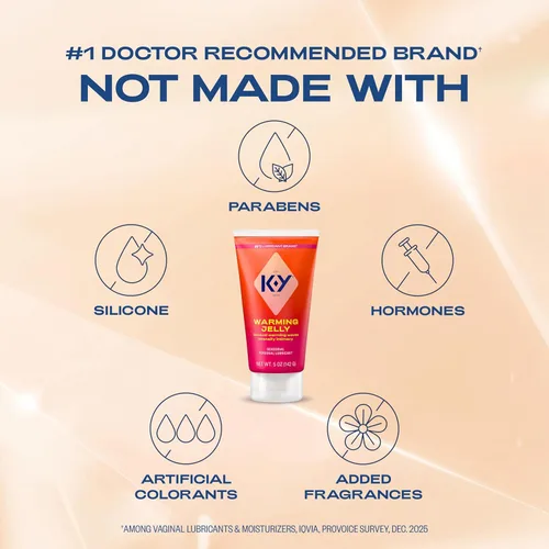 Miniatura 2 de K-Y Warming Jelly - Lubricante personal (2.5 onzas), lubricante de calentamiento no graso prémium para mujeres, hombres y parejas