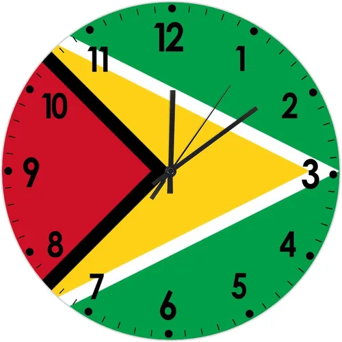 Miniatura 211 de Cheyan Reloj de pared con bandera de Canadá de 12 pulgadas, silencioso, sin tictac, de PVC, funciona con pilas, reloj redondo decorativo, regalo