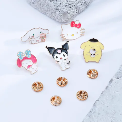 Miniatura 4 de Lindos pines de estilo gato de gatito con diseño de caricaturas, pines de solapa esmaltados para mochilas, Acero inoxidable, multicolorfantasía