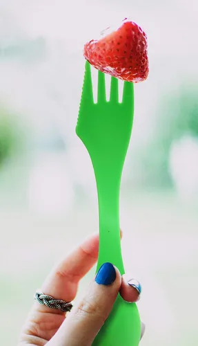 Miniatura 5 de Paquete de 4 cubiertos de camping multicolor Spork