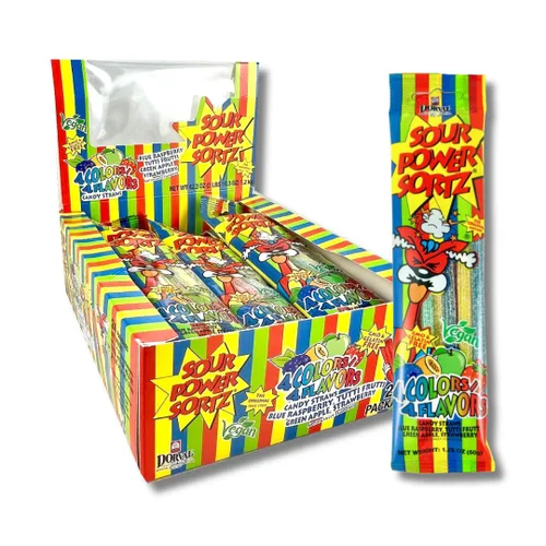 Miniatura 19 de Sour Power Premium Sorbetes de caramelo surtidos – Los caramelos de pajitas agrias originales desde 1985 – 50 g (Paquete de 6) – Vegano,