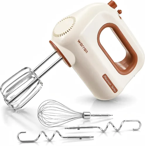 Miniatura 9 de Batidora de mano eléctrica compacta y ligera de 300W, con potente motor DC silencioso para hornear, pasteles, brownies, masa para galletas, ideal