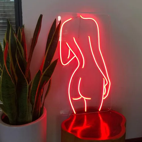 Miniatura 3 de Señal de neón con texto en inglés "Sexy Lady Naked Lad", letrero decorativo para el hogar, dormitorio, decoración de habitación, bar, cerveza, Rojo