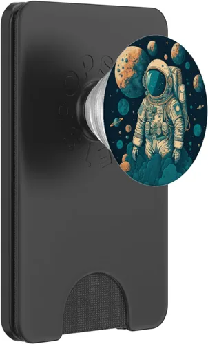 Miniatura 7 de Astronauta espacial y los planetas PopSockets intercambiables PopGrip