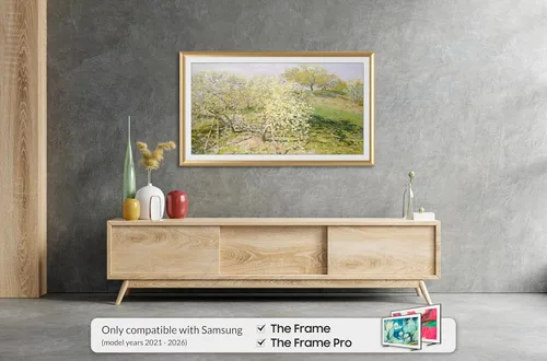 Miniatura 2 de Marco de TV prismático de aleación de 32 pulgadas color oro pálido, compatible solo con televisores Samsung The Frame