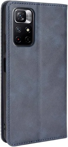 Miniatura 3 de Jielangxin Keji Funda para Xiaomi Poco M4 Pro, Funda para Xiaomi Redmi Note 11/Poco M4 Pro 5G 21091116AG Funda de cuero PU Flip Cover Azul