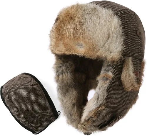 Miniatura 33 de Comhats Gran XL Trapper Trooper Caza Cálido Oído Solapa Rusia Ushanka Invierno Esquí Clima Frío Bombardero Sombreros para Hombres