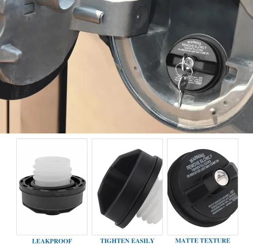 Miniatura 5 de Tapa de Gasolina con Cerradura, Tapa del Tanque de Combustible con Llave, Cerradura de Tapa de Gasolina Cubierta de Tapa de Combustible