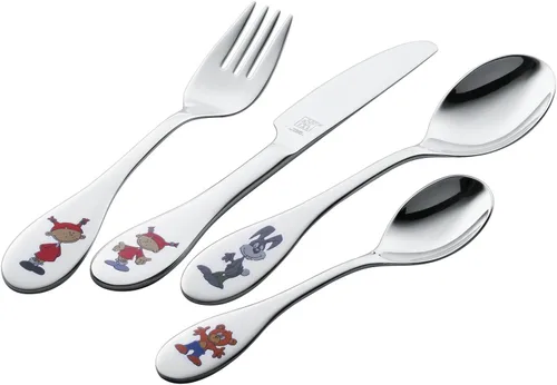 Miniatura 6 de ZWILLING Juego de cubiertos para niños, 4 uds., para niños a partir de 3 años, acero inoxidable 18/10, Bino, 5.9 x 3.9 x 0.8 in, plata