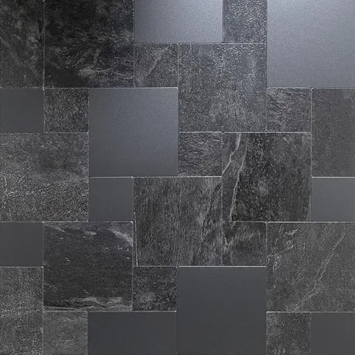 Miniatura 7 de Azulejos adhesivos para despegar y pegar, losetas de piedra para salpicaduras en pared de cocina, adhesivo de mosaico metálico de superficie de PVC