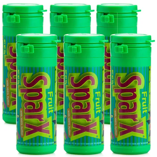 Xlear SparX - Caramelo duro de xilitol sin azúcar, cuidado oral para boca seca, aumenta la producción de saliva, sin OMG, sin gluten, fruta, 1.06