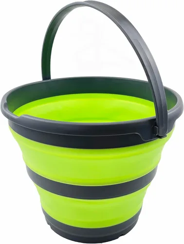 Miniatura 24 de SAMMART Cubo de plástico plegable de 10 L (2.6 galones), bañera redonda plegable, cubo de agua portátil para pesca, bote de agua para exteriores