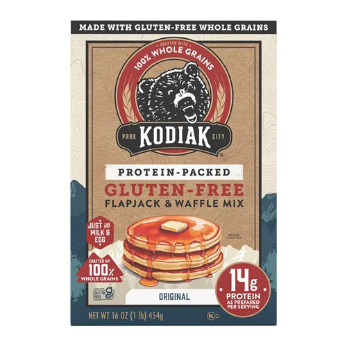 Miniatura 4 de Kodiak Cakes Mezcla de panqueques de proteína sin gluten, mezcla de flapjack y gofres de proteínas, 100% de grano entero, sin gluten, panqueques
