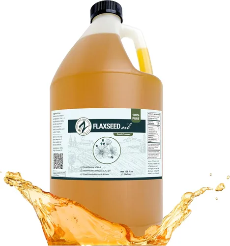 Zatural Aceite de linaza prensado en frío – Aceite de semilla de lino líquido 100% puro sin OMG, vegano Omega-3 rico en ALA, perfecto para