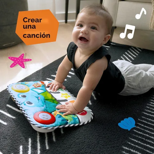 Miniatura 7 de Baby Einstein Ocean Explorers Neptune's Kick & Explore - Almohadilla musical para patadas y juguete para cuna, tapete para el tiempo boca abajo