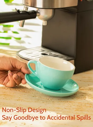 Miniatura 3 de Sweese - Tazas de porcelana con platillos (6 unidades), varios