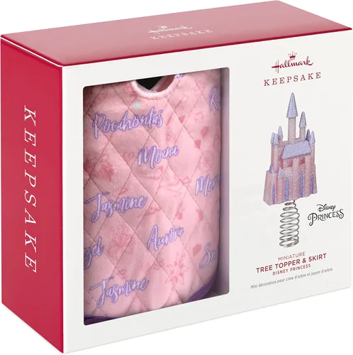 Miniatura 5 de Hallmark Keepsake 2022, juego de decoración para árbol de princesa de Disney en miniatura y falda de plástico para árbol de Navidad Decoraciones