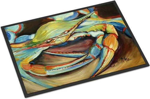 Miniatura 73 de Caroline's Treasures JMK1017JMAT - Tapete de caza de rana garza azul, 24 x 36 pulgadas, tapete para puerta delantera, interior y exterior