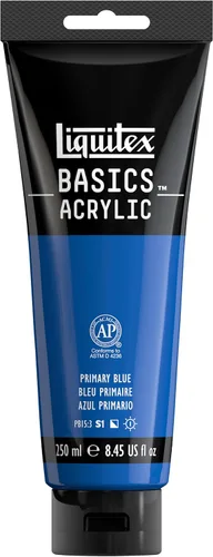 Liquitex BASICS Pintura Acrílica, Tubo de 250ml (8.5 oz), Azul Primario