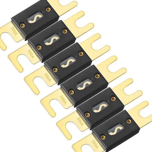 smseace Paquete de 6 fusibles ANL de 300 amperios/300 a compatibles con sistemas de 12 V y 24 V para sistema de audio, video y vehículos marinos
