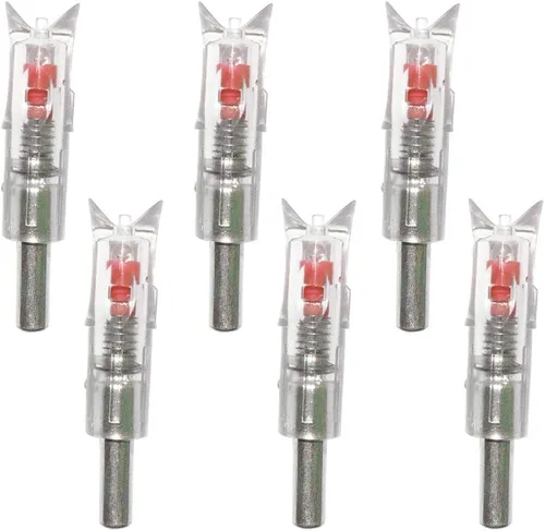 Miniatura 8 de Reikawa 6 piezas de culatines iluminados para ballesta con 0.300''/7.62mm de diámetro interior, culatines de tiro con arco iluminados estilo media