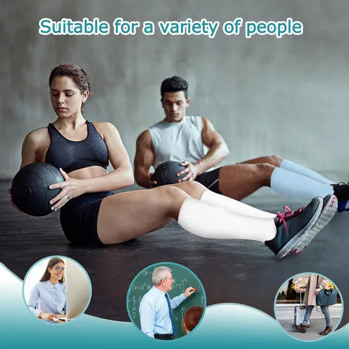 Miniatura 9 de ACTINPUT 8 pares de calcetines de compresión para mujeres y hombres, medias de compresión de apoyo para médicos, correr, atletismo