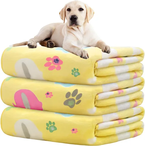 Miniatura 15 de Rezutan 1 paquete de 3 mantas para perros grandes, 41x31 pulgadas para mantas suaves y mullidas para mascotas y gatos de tamaño mediano, reversibles