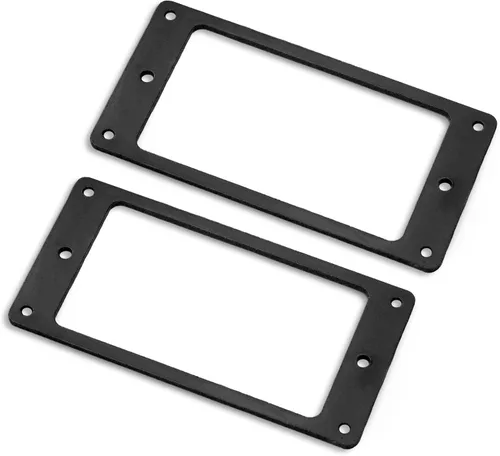 Miniatura 7 de MAXCHEER Anillo de recogida Humbucker plano de hierro de metal para reemplazo de guitarra eléctrica (negro)