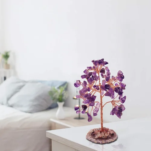 Miniatura 3 de Mina Heal Árbol bonsái de cristales curativos para decoración del hogar, decoración de habitación y escritorio de oficina, regalos espirituales
