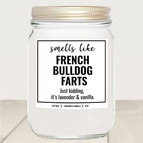 Miniatura 5 de You Nique Designs - Vela de bulldog francés, 8 onzas, Bulldog francés, regalos para papá francés para hombres y mujeres, vela de perro toro francés