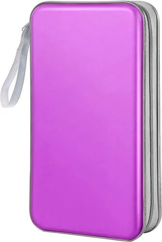 Miniatura 16 de Funda Cartera para CD, capacidad para 80 DVD VCD medios Blu-ray, estuche cartera soporte organizador de almacenamiento (verde oscuro)