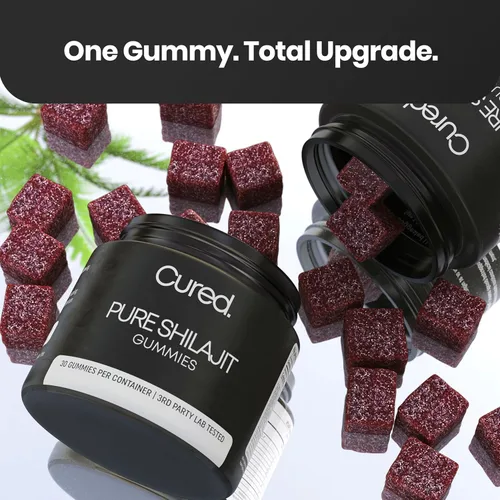 Miniatura 8 de Cured Shilajit - Gomitas para hombres con más de 85 minerales traza, ácido fúlvico y húmico Energía natural, resistencia y apoyo de resistencia