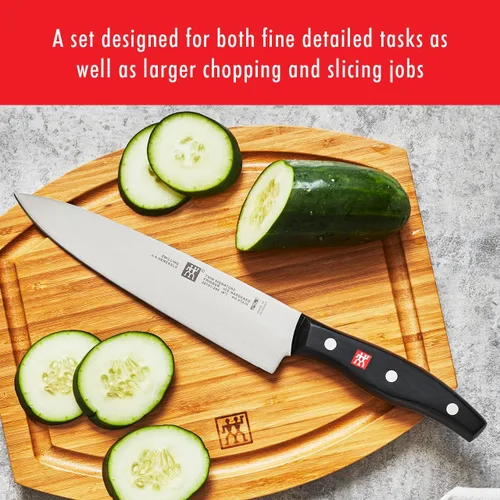 Miniatura 2 de ZWILLING Twin Signature - Juego de cuchillos alemanes afilados de 2 piezas, fabricado en una fábrica alemana propiedad de la empresa con acero