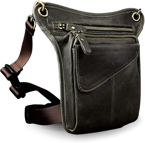 Miniatura 2 de Riñonera de cuero para hombres y mujeres, bolsa de protección multiusos, para motocicleta, deportes al aire libre, ciclismo, equitación, senderismo