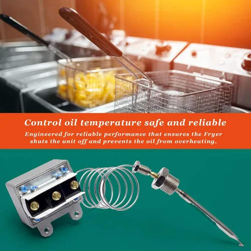 Miniatura 7 de 3/8" Mpt Stuff Box 1177 interruptor de freidora de termostato de límite alto compatible con el termostato robertshaw 301030005 compatible